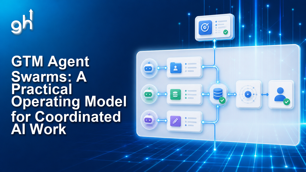 GTM Agent Swarms: A Practical Operating Model for Coordinated AI Work — Growthub blog banner